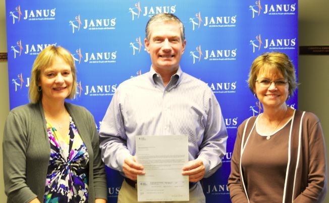 Photo: Pictured (Left to right) Christina Sorensen, Janus President/CEO, Mark LaBarr, Government and Community Relations Manager, Duke Energy, and Debbie Laird, Senior Vice President of Development and Transportation.